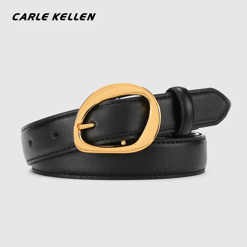 CARLE KELLEN Cow Split Leather Belts Women's 2.3cm-2