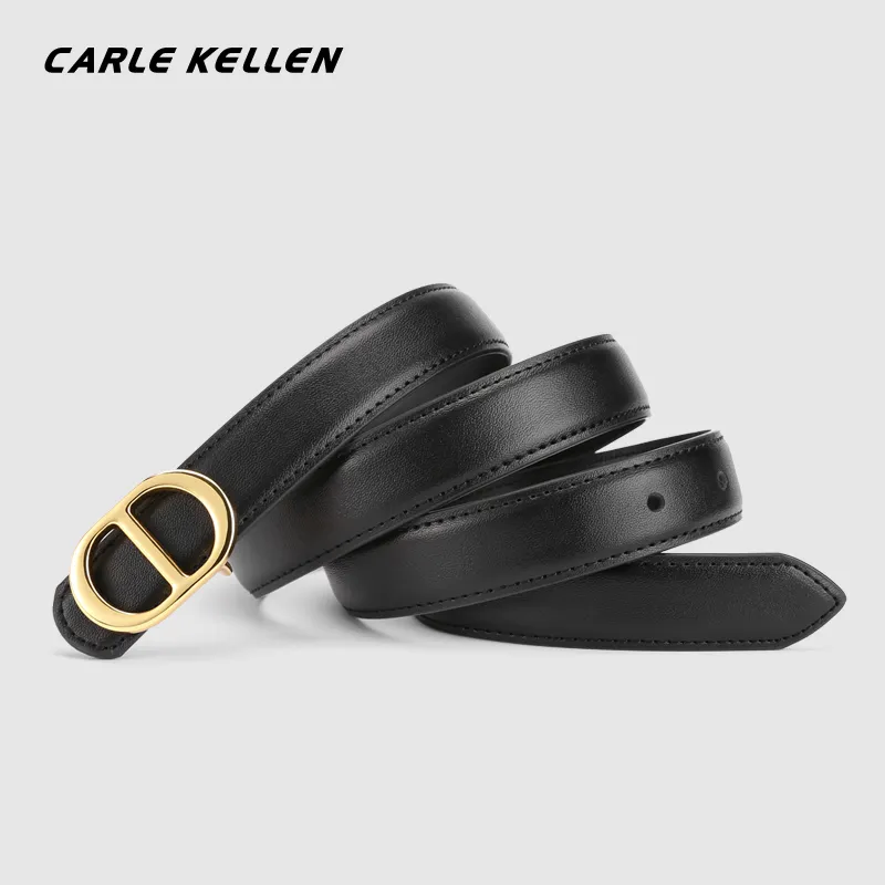 CARLE KELLEN Cow Split Leather Belts Women's 2.4cm-1