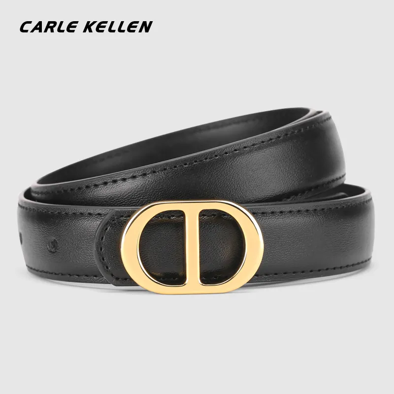 CARLE KELLEN Cow Split Leather Belts Women's 2.4cm-2