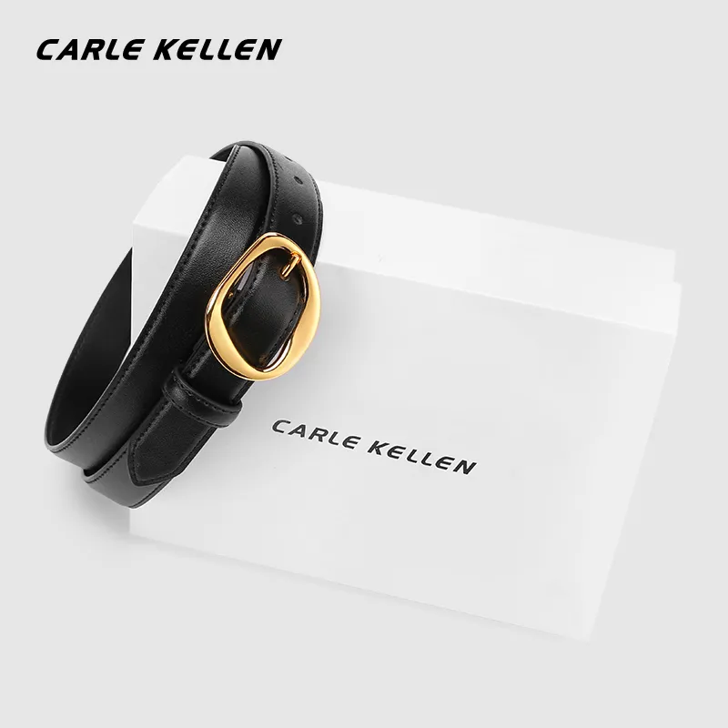 CARLE KELLEN Cow Split Leather Belts Women's 2.3cm-3