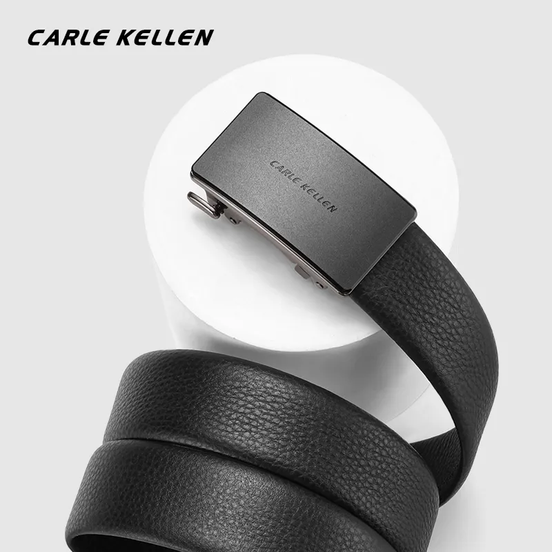 CARLE KELLEN Top Grain Cow Leather Belts Men's 3.5CM-2