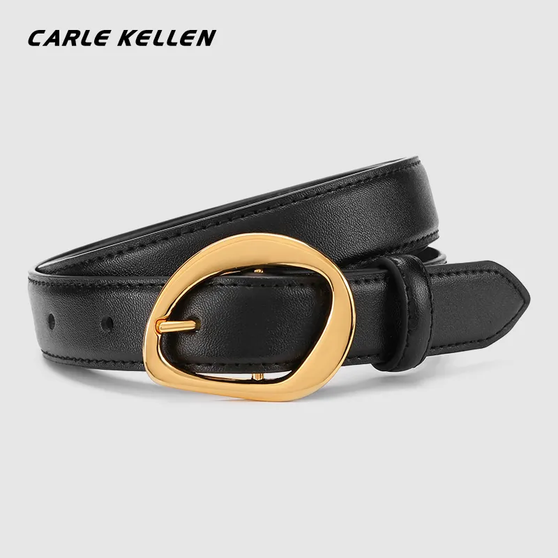 CARLE KELLEN Cow Split Leather Belts Women's 2.3cm-4