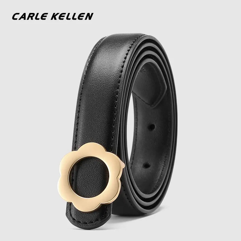 CARLE KELLEN Cow Leather Belts Women's 2.3cm-4