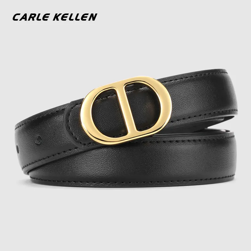 CARLE KELLEN Cow Split Leather Belts Women's 2.4cm-3