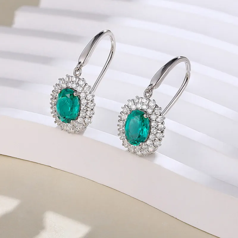 ATTAGEMS 925 Sterling Silver Artificial Gemstone Earrings Women's-4