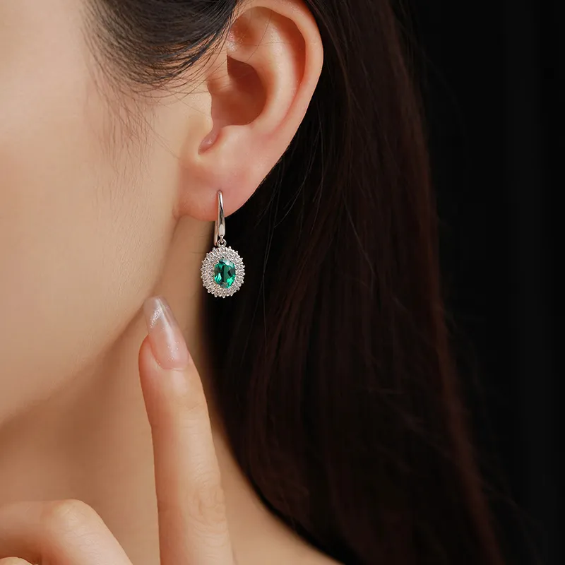 ATTAGEMS 925 Sterling Silver Artificial Gemstone Earrings Women's-3