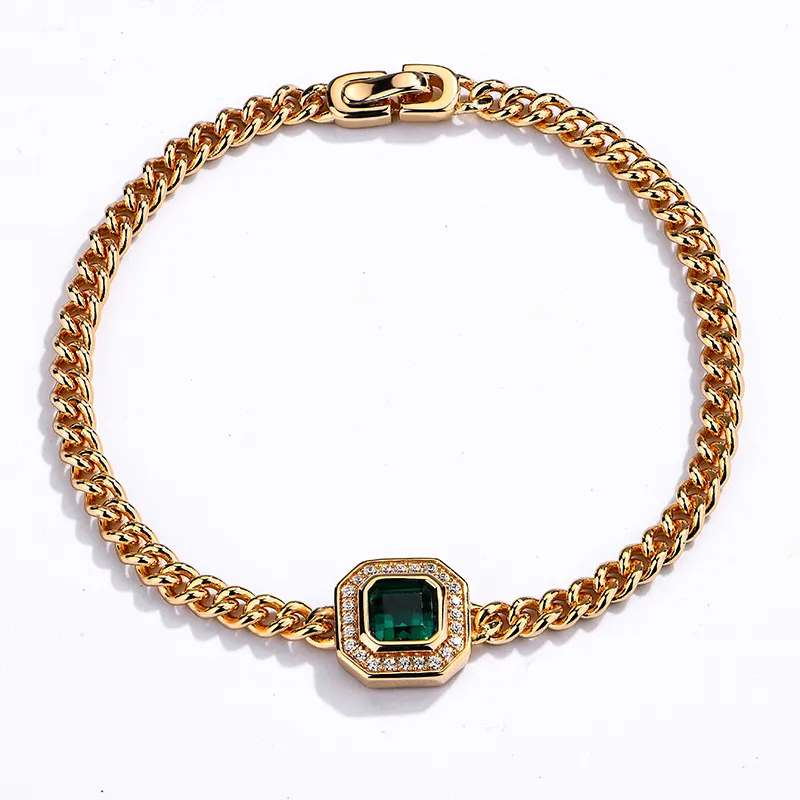 ATTAGEMS 925 Sterling Silver Artificial Gemstone Bracelets Women's-5