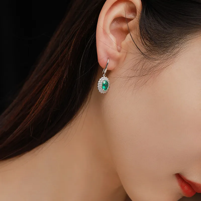 ATTAGEMS 925 Sterling Silver Artificial Gemstone Earrings Women's-1