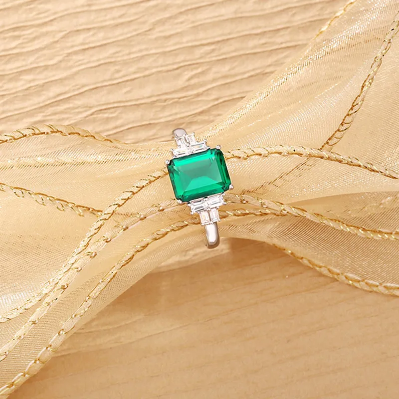 ATTAGEMS S925 Silver Artificial Gemstone Rings Women's-3