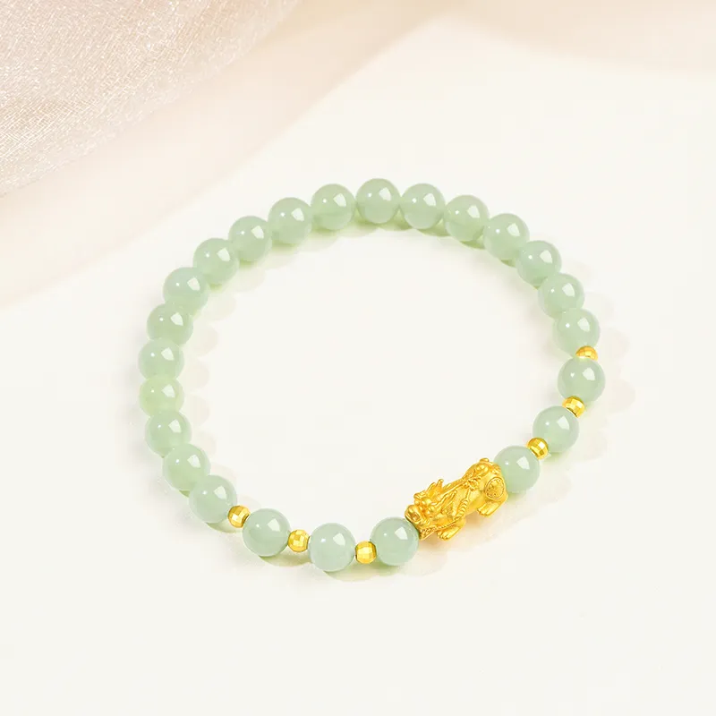Dragonsign Hetian Jade Bracelets White Jade/Pale Greenish-White Jade Unisex-10
