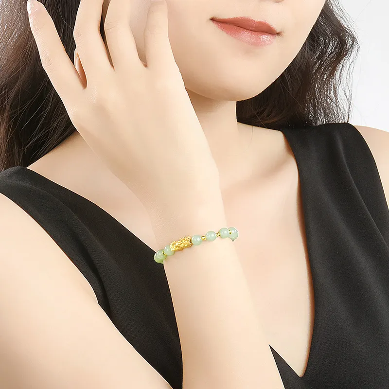 Dragonsign Hetian Jade Bracelets White Jade/Pale Greenish-White Jade Unisex-8