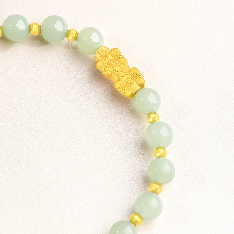 Dragonsign Hetian Jade Bracelets White Jade/Pale Greenish-White Jade Unisex-5