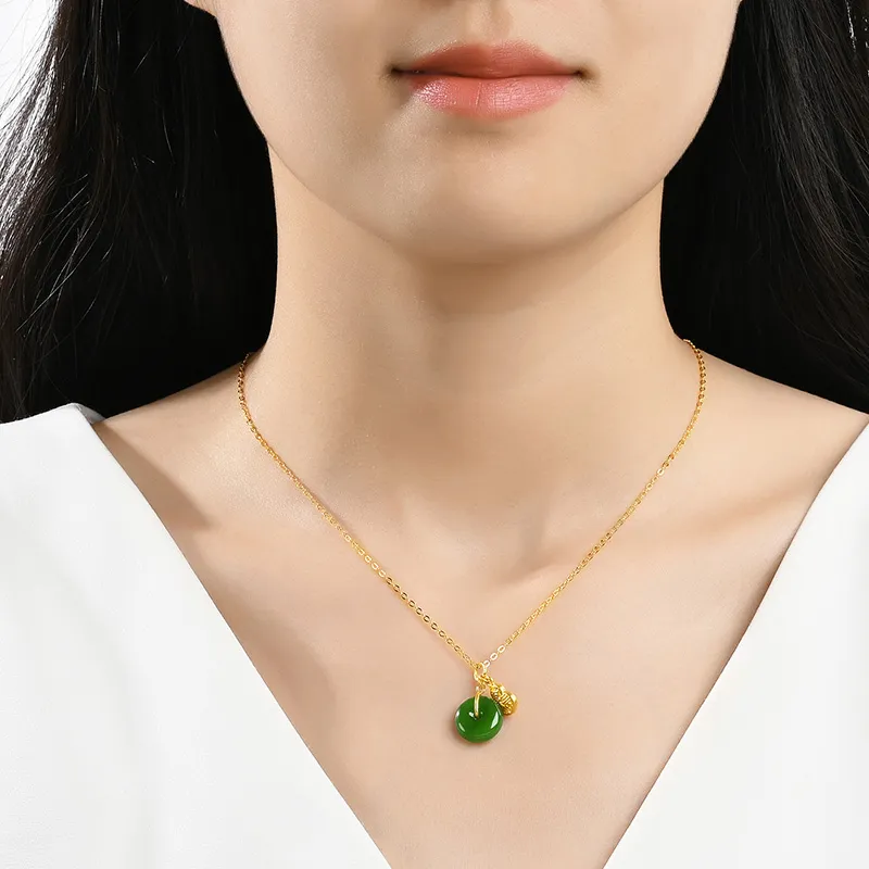 Dragonsign Hetian Jade Necklaces Jasper Unisex-5