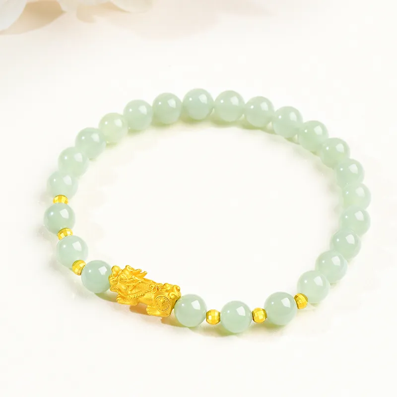 Dragonsign Hetian Jade Bracelets White Jade/Pale Greenish-White Jade Unisex-11