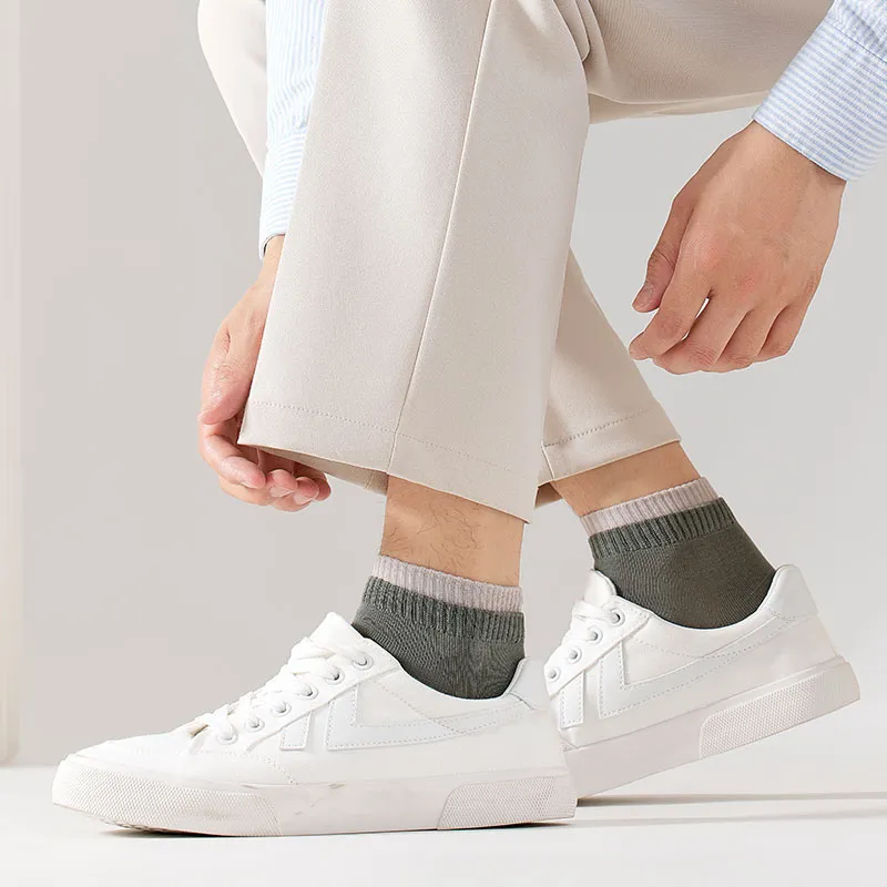 Cotton Gene Ankle Socks Men's Multiple Pairs Combo Set-5
