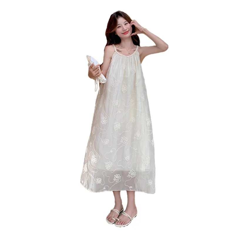 TEME Slip Dresses Women's Ecru-1