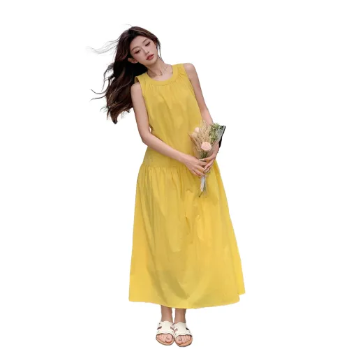 TEME Sleeveless Dresses Women's Yellow