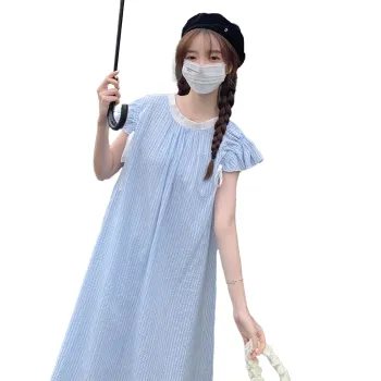 TEME Short Sleeved Dress Women's Blue