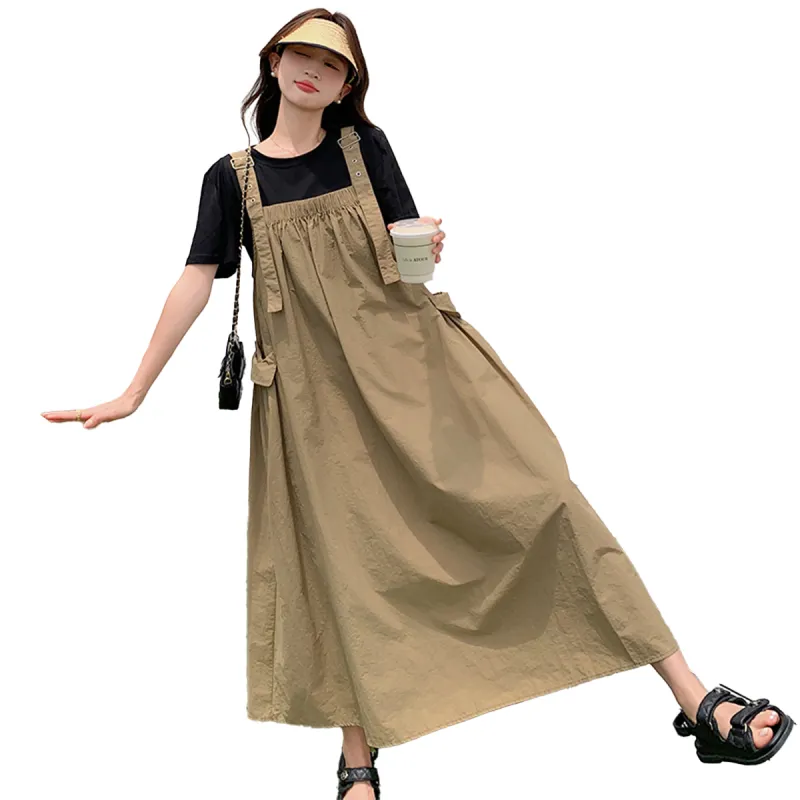 TEME Slip Dress Women's Light Brown-1