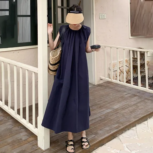 TEME Sleeveless Dress Women's Navy Blue