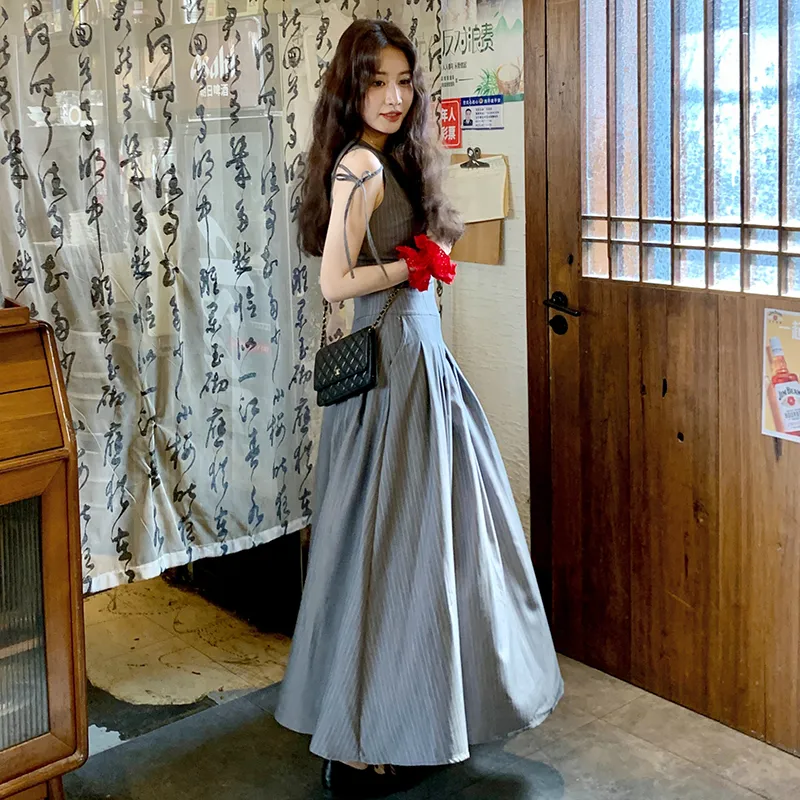 TEME Sleeveless Dresses Women's Gray-2