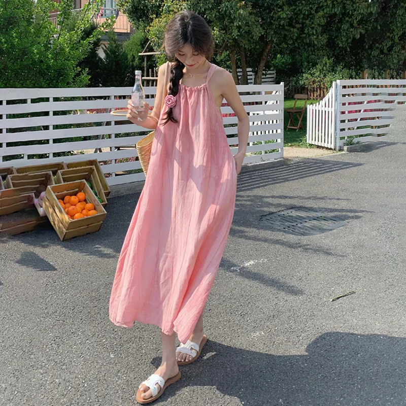 TEME Slip Dresses Women's Pink-5