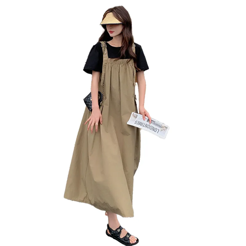 TEME Slip Dress Women's Light Brown-3