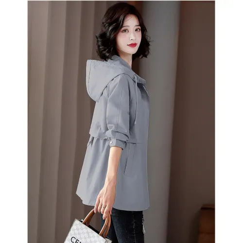 TEME Trench Coat Women's Aqua Blue