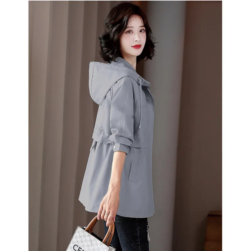 TEME Trench Coat Women's Aqua Blue-0