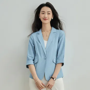 TEME Cropped Coats Women's Blue