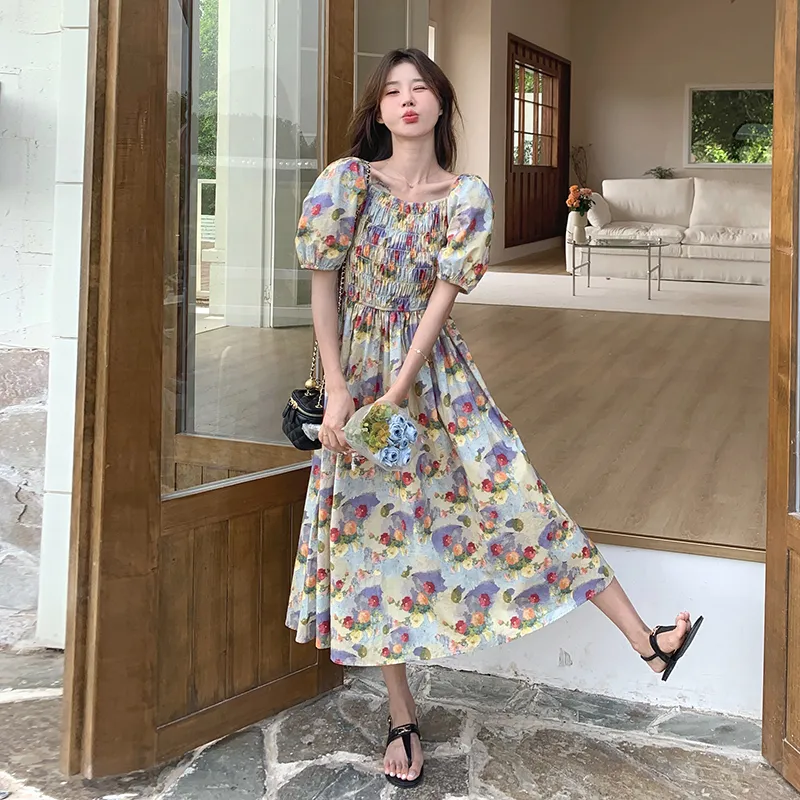 TEME Short Sleeved Dress Women's Floral-3