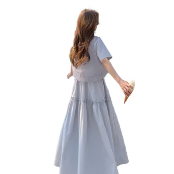 TEME Two Piece Skirt Sets Women's Lake Blue