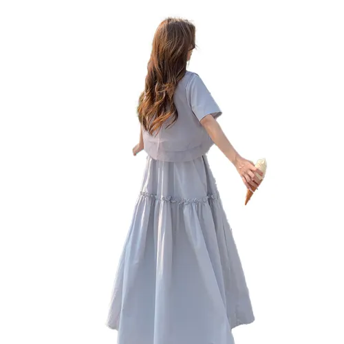 TEME Two Piece Skirt Sets Women's Lake Blue