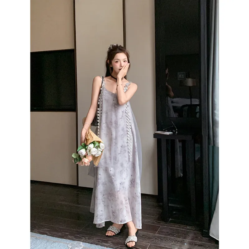 TEME Slip Dresses Women's Gray-3