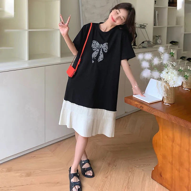TEME Short Sleeved Dress Women's Black-5