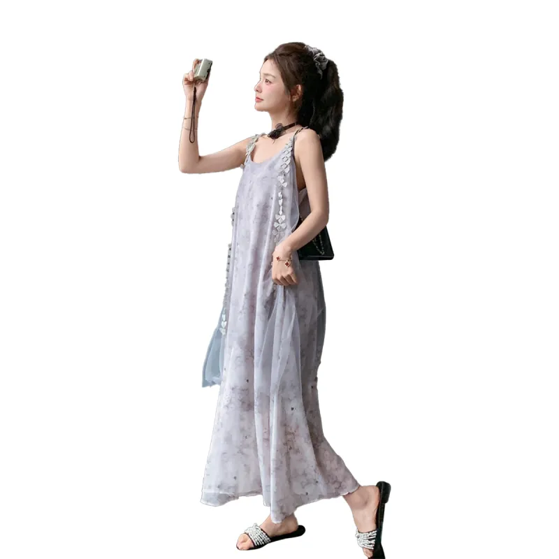 TEME Slip Dresses Women's Gray-2