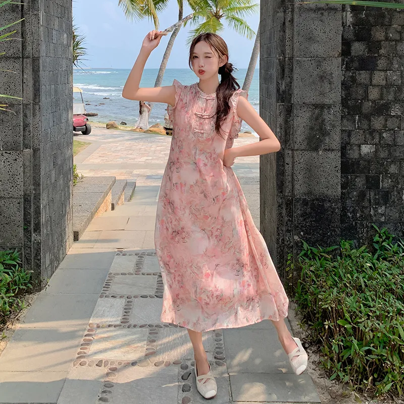 TEME Sleeveless Dresses Women's Pink-3