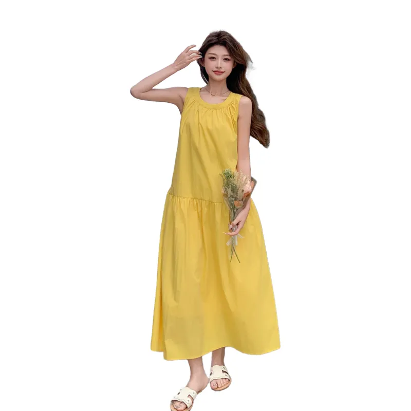 TEME Sleeveless Dresses Women's Yellow-1