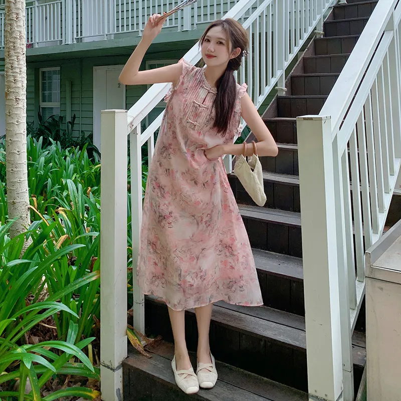 TEME Sleeveless Dresses Women's Pink-2