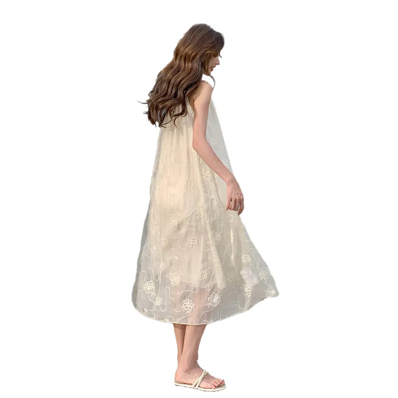 TEME Slip Dresses Women's Ecru-2