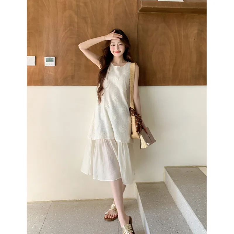 TEME Sleeveless Dresses Women's White-2