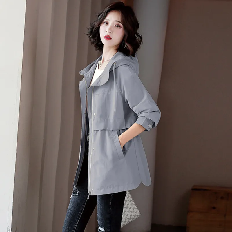 TEME Trench Coat Women's Aqua Blue-1