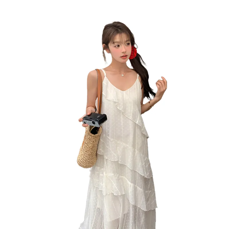 TEME Slip Dresses Women's White-3