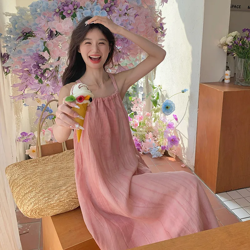 TEME Slip Dresses Women's Pink-3