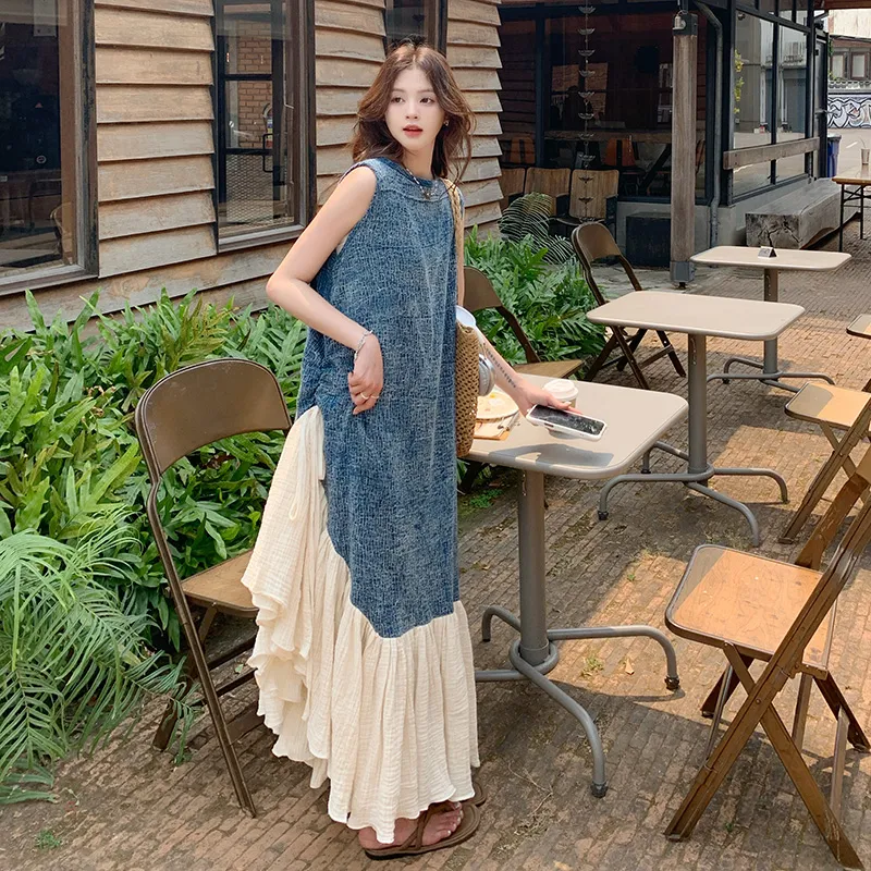 TEME Sleeveless Dresses Women's Blue-1