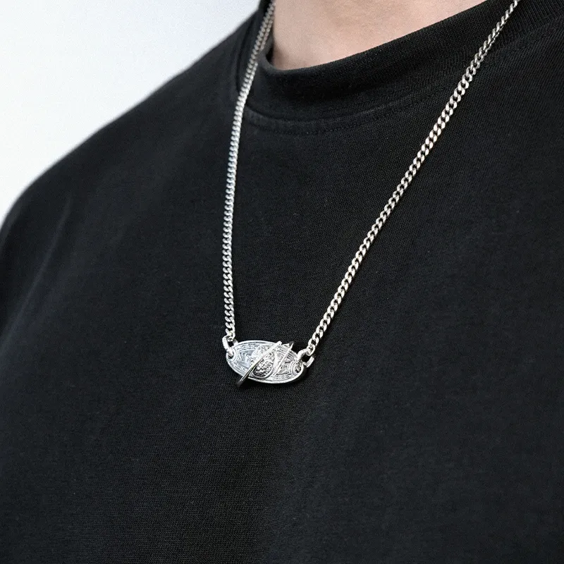Ah Bo Ci De Wilderness Party 925 Sterling Silver Necklaces Unisex-3