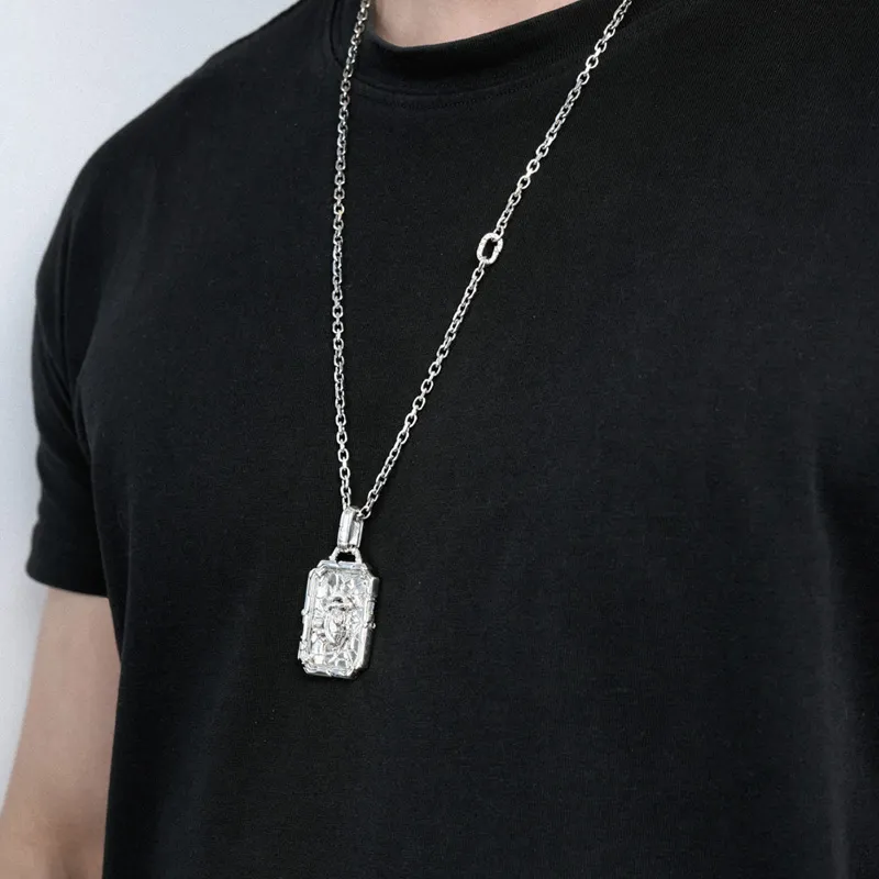 Ah Bo Ci De 925 Sterling Silver Pendants Unisex-3