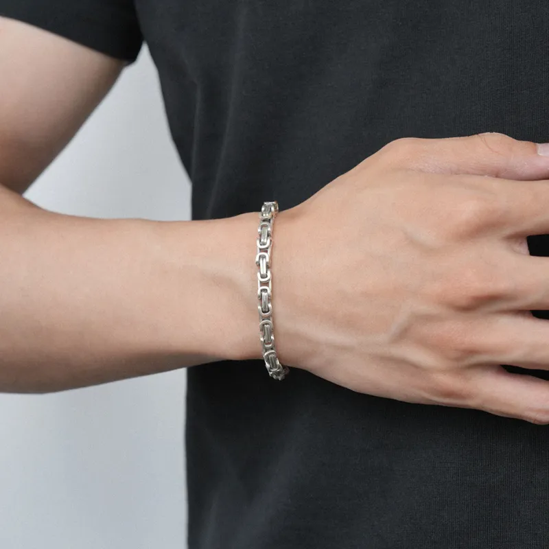 Ah Bo Ci De 925 Sterling Silver Bracelets Unisex-3