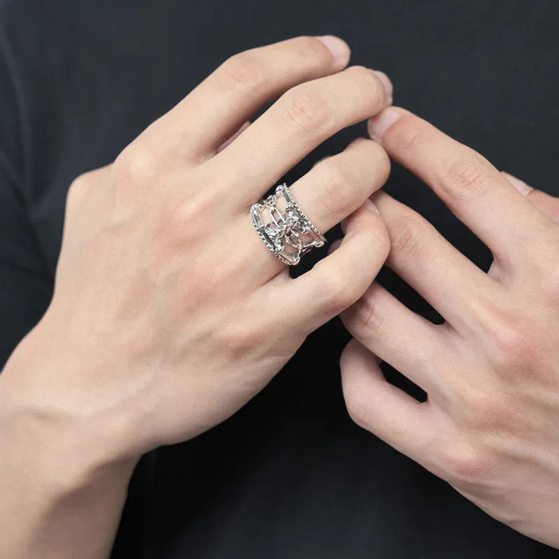 Ah Bo Ci De 925 Sterling Silver Rings Unisex-4