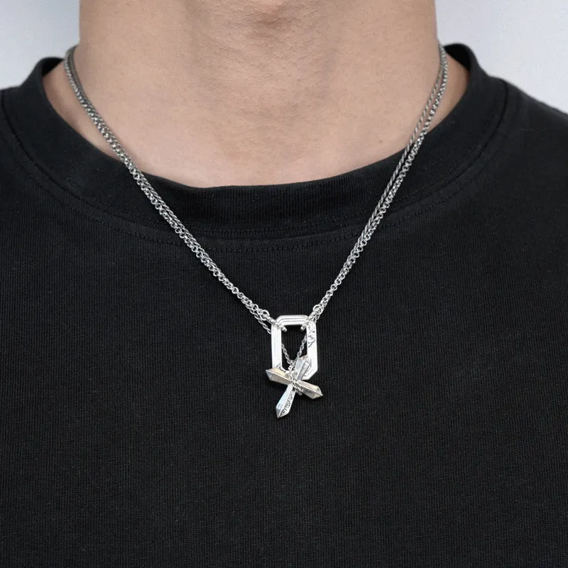 Ah Bo Ci De 925 Sterling Silver Necklaces Unisex-4